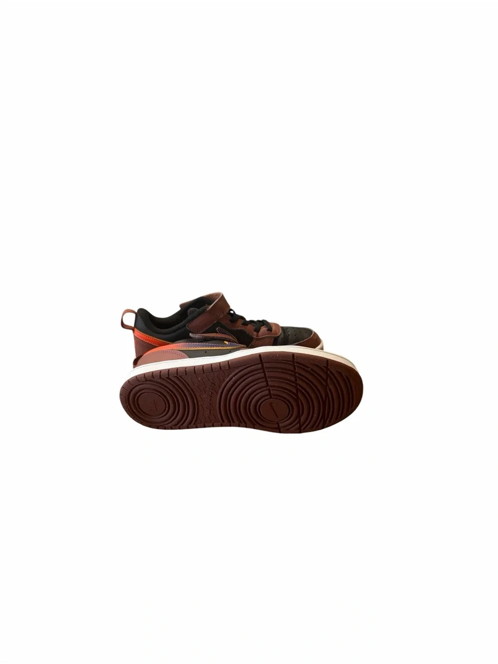 Nike Court Borough Low Recraft Sneaker in Brown, Black and Blue Accents